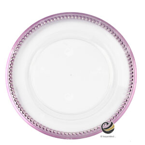 Plato Base P172-BOL Lila 33 cm. (Acrílico)
