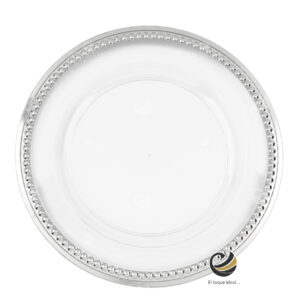 Plato Base P172-BOL Plata 33 cm. (Acrílico)