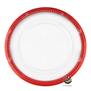 Plato Base P172-BOL Rojo 33 cm. (Acrílico)