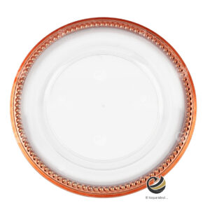 Plato Base P172-BOL Rosa Oro 33 cm. (Acrílico)