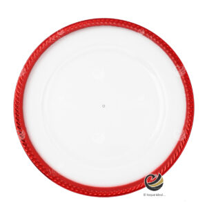 Plato Base P173-TRE Rojo 33 cm. (Acrílico)
