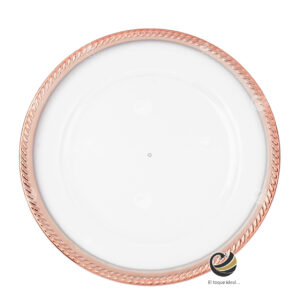 Plato Base P173-TRE Rosa Oro 33 cm. (Acrílico)