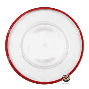 Plato Base P183-FIL Rojo 33 cm. (Acrílico)