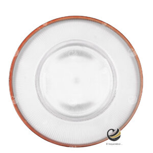 Plato Base P183-FIL Rosa Oro 33 cm. (Acrílico)