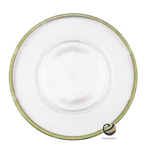 Plato Base P183-FIL Verde 33 cm. (Acrílico)