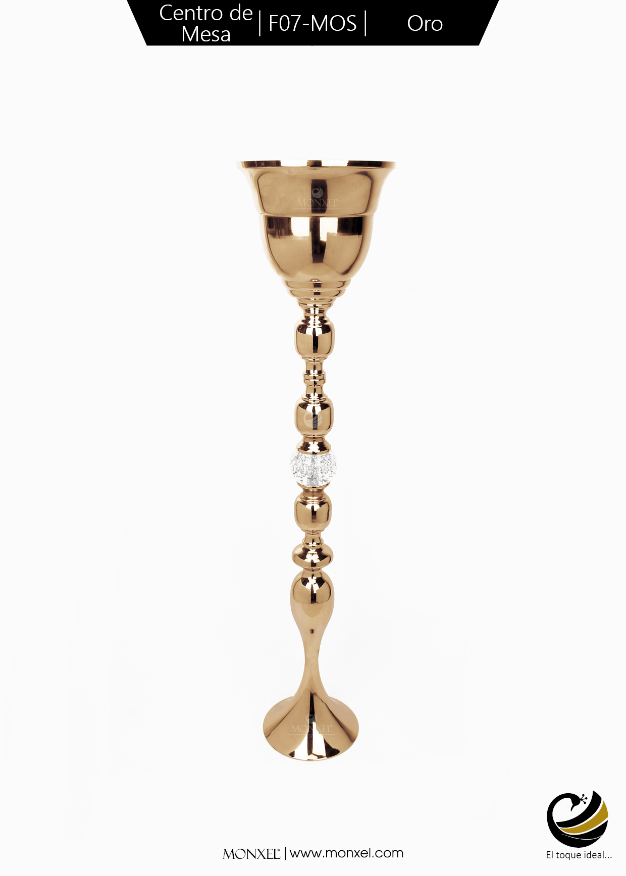 Centro de Mesa F07-MOS Oro (Acero Inoxidable)