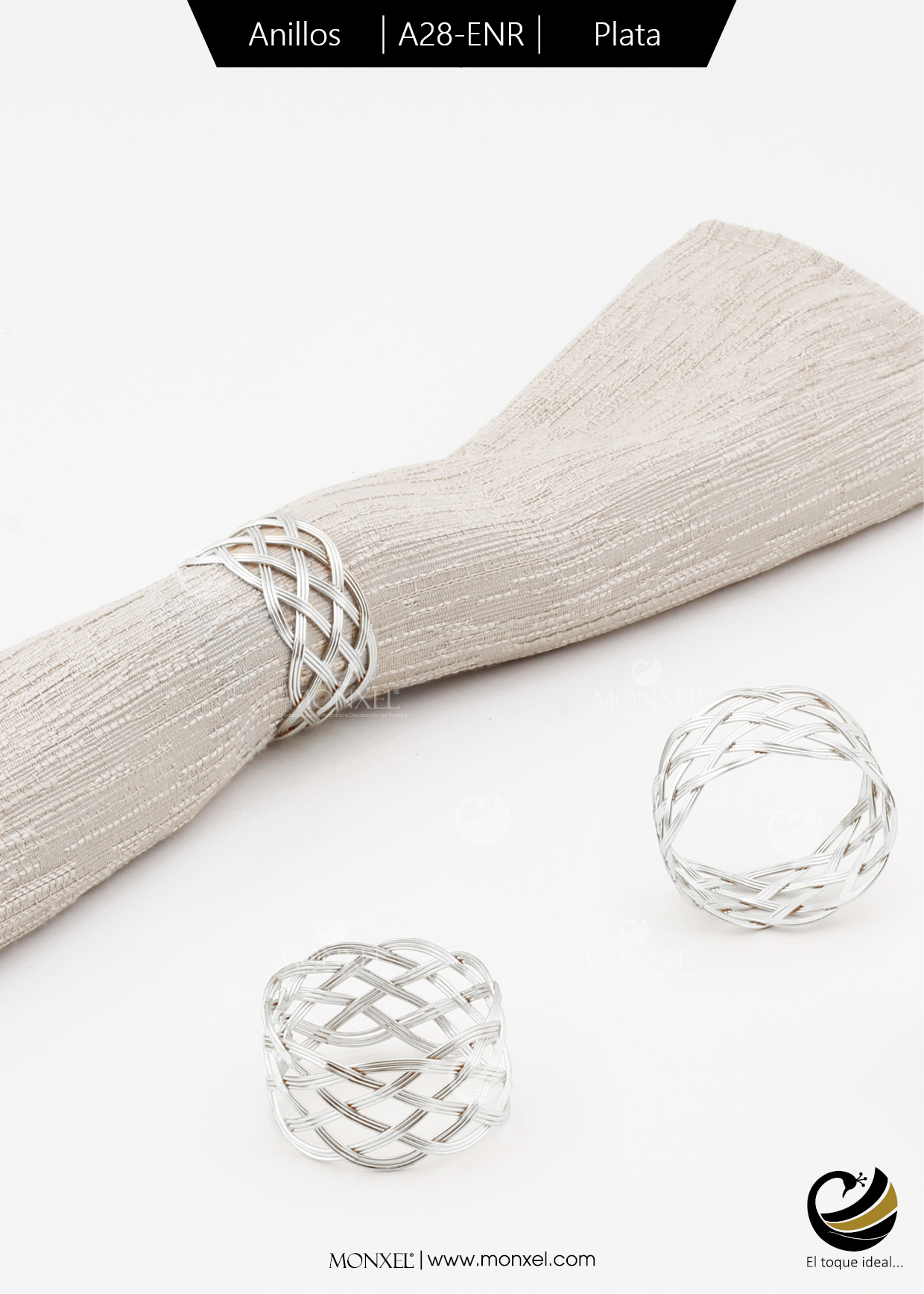 Anillos A28-ENR Plata (Acero Inoxidable)
