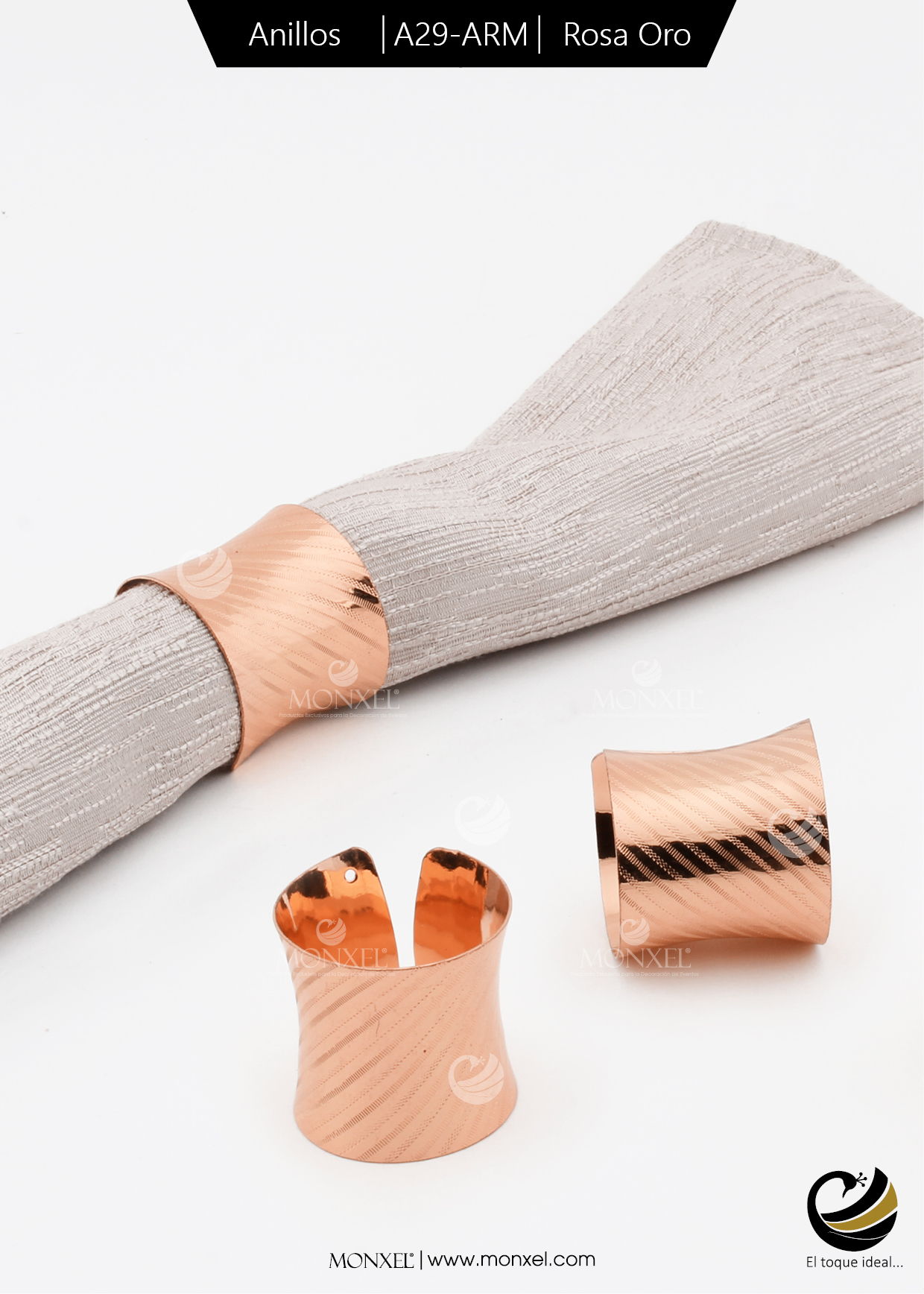 Anillos A29-ARM Rosa Oro (Acero Inoxidable)