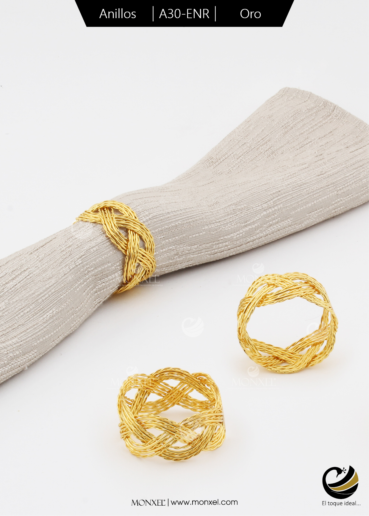 Anillos A30-ENR Oro (Acero Inoxidable)
