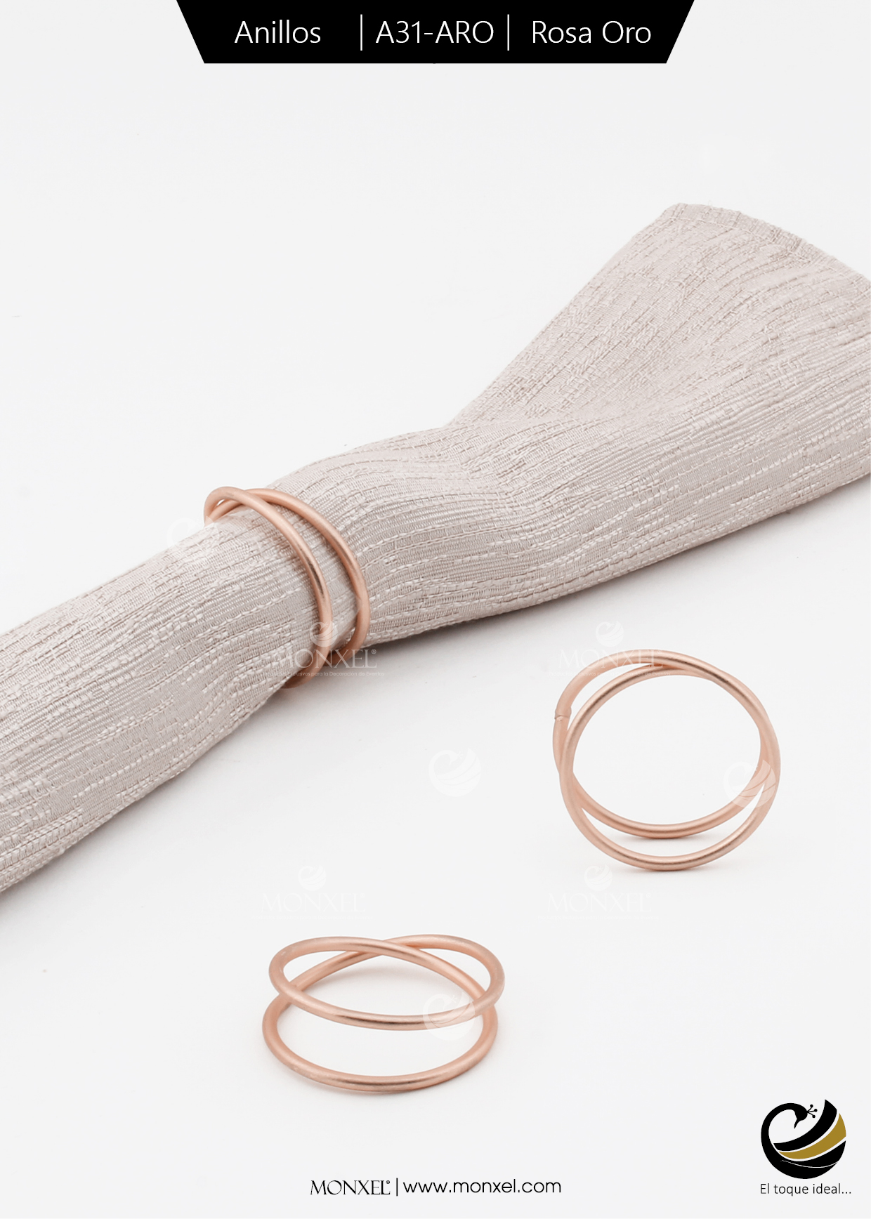 Anillos A31-ARO Rosa Oro (Acero Inoxidable)