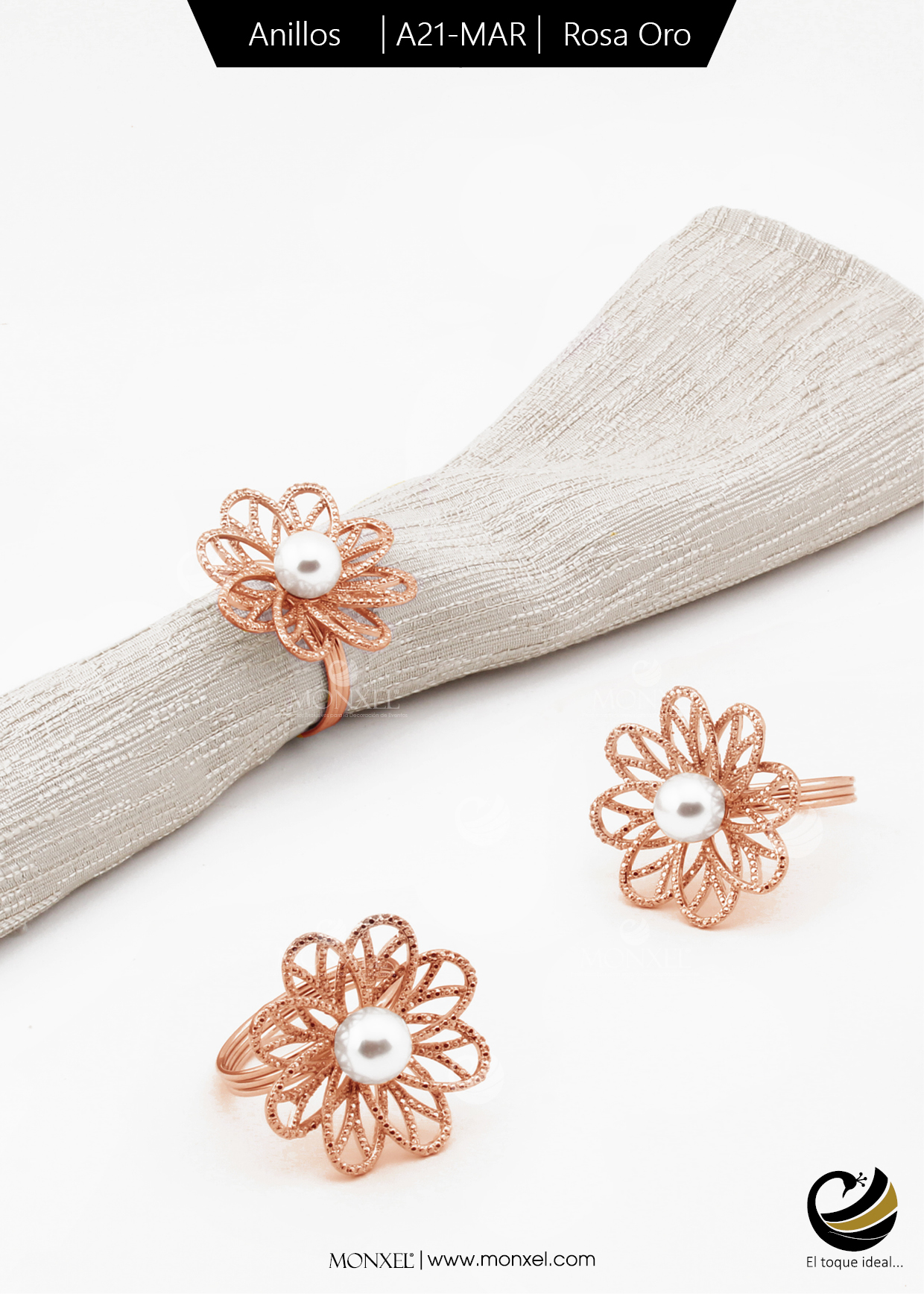 Anillos A21-MAR Rosa Oro (Acero Inoxidable)