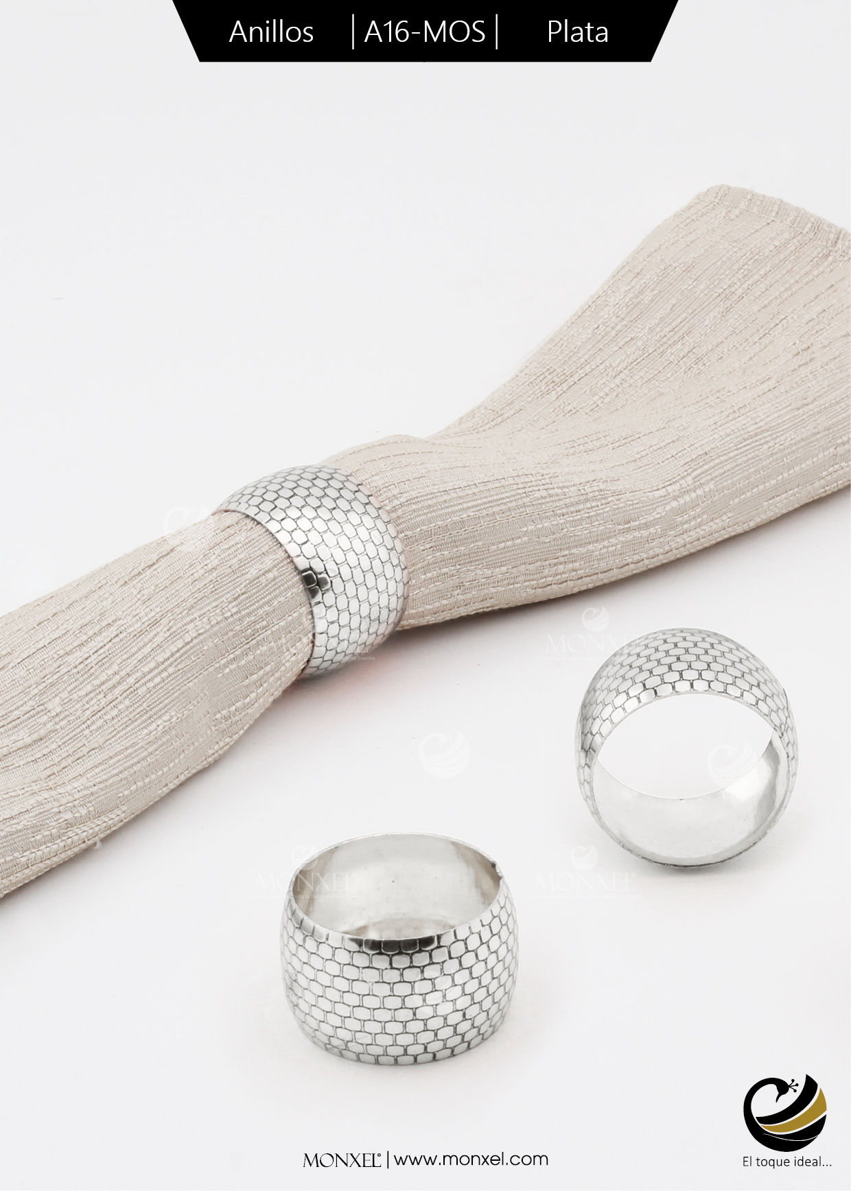 Anillos A16-MOS Plata (Acero Inoxidable)