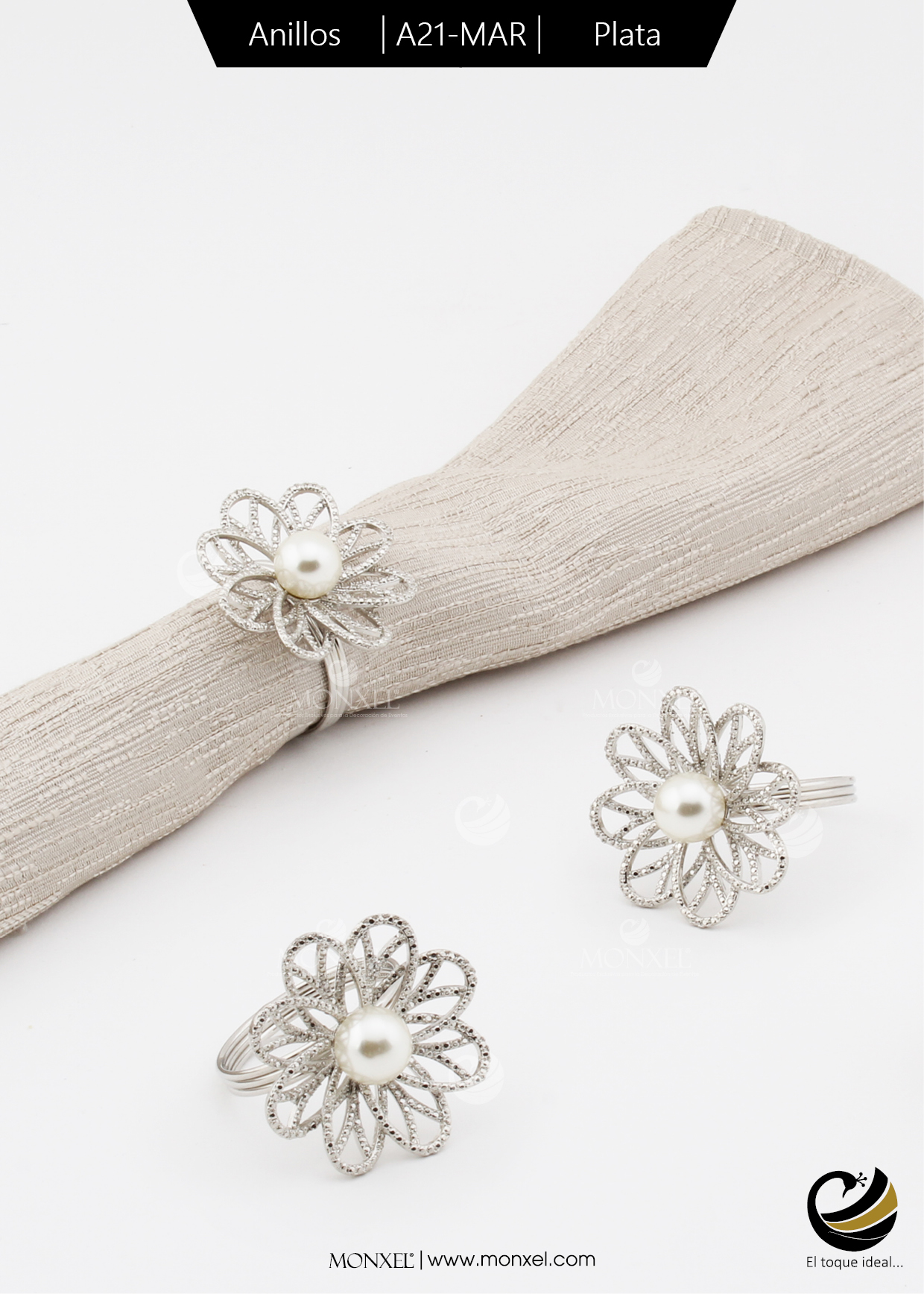 Anillos A21-MAR Plata (Acero Inoxidable)