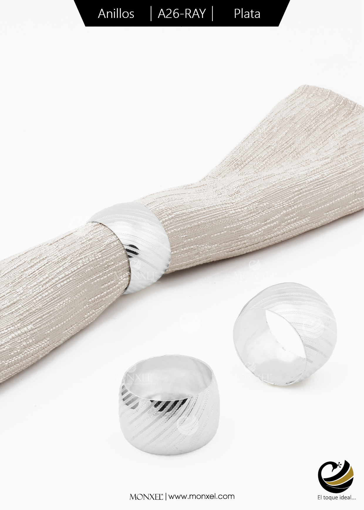 Anillos A26-RAY Plata (Acero Inoxidable)