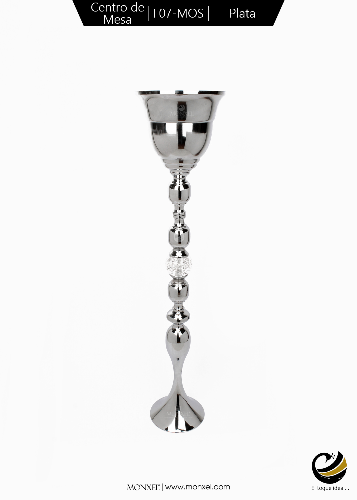 Centro de Mesa F07-MOS Plata (Acero Inoxidable)
