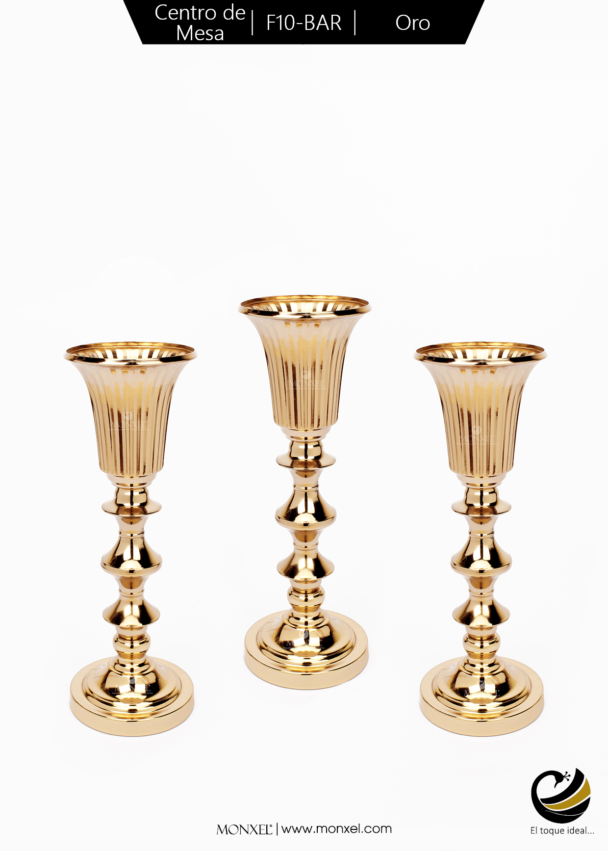 Centro de Mesa F10-BAR Oro (Acero Inoxidable)