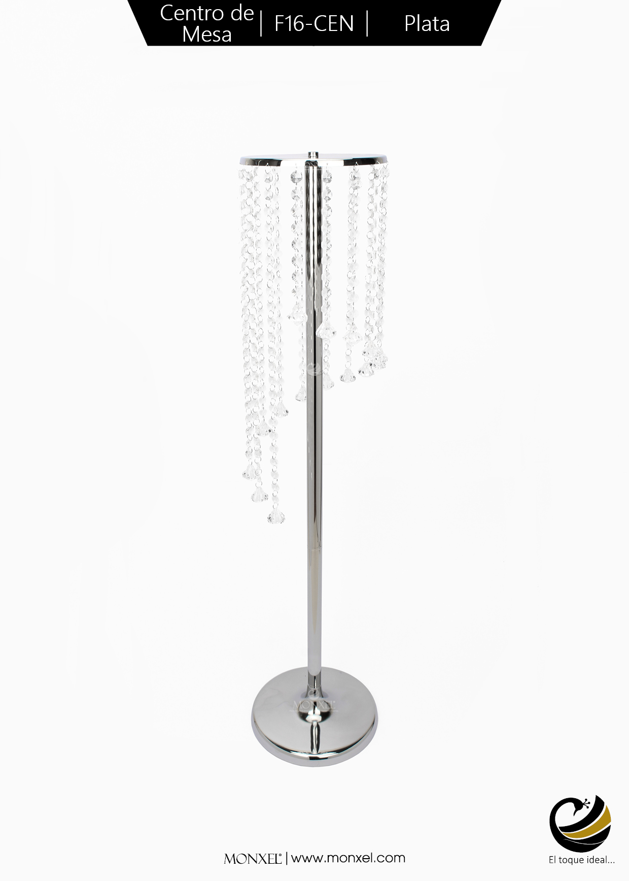 Centro de Mesa F16-CEN Plata (Acero Inoxidable)