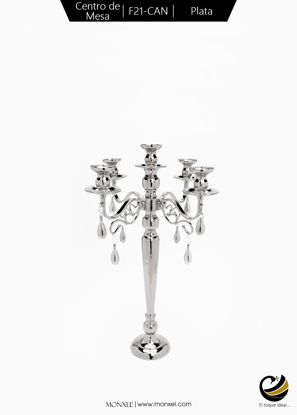 Centro de Mesa F21-CAN Plata (Acero Inoxidable)
