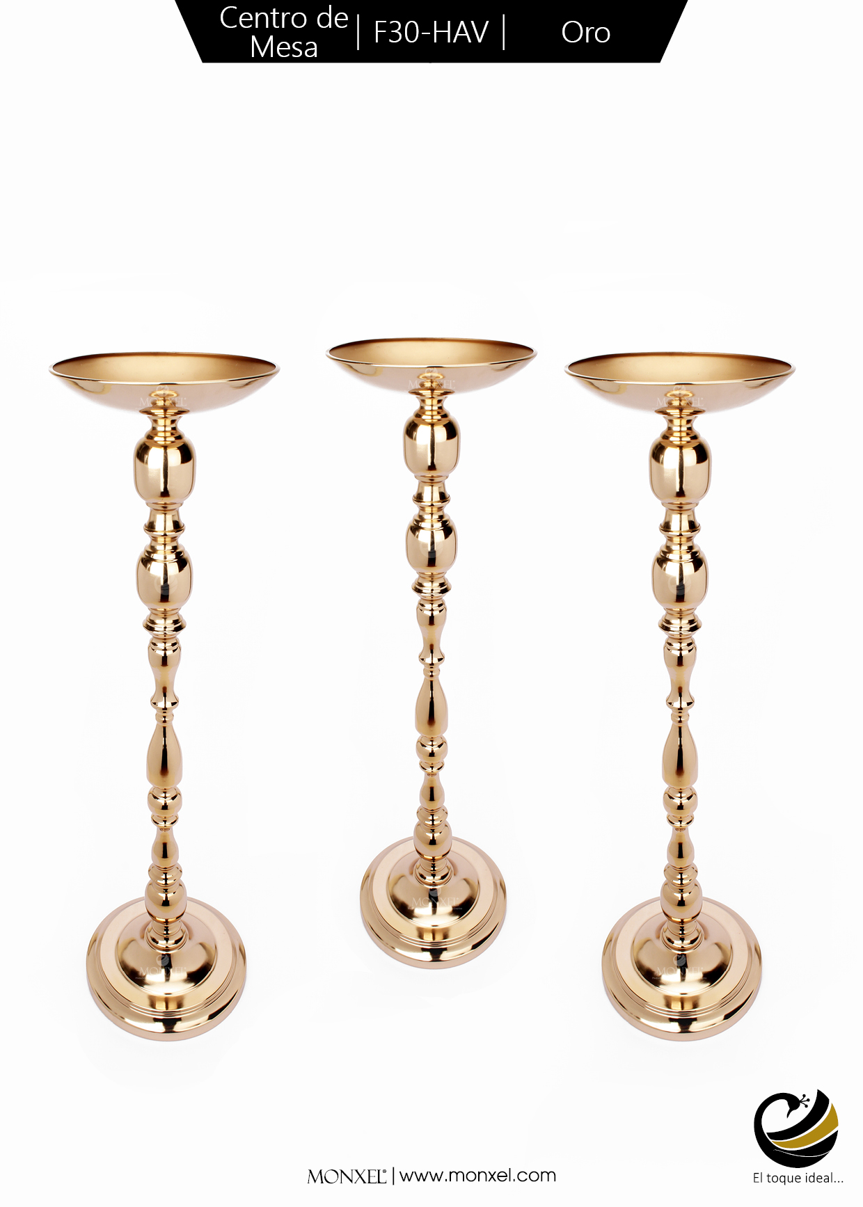 Centro de Mesa F30-HAV Oro (Acero Inoxidable)
