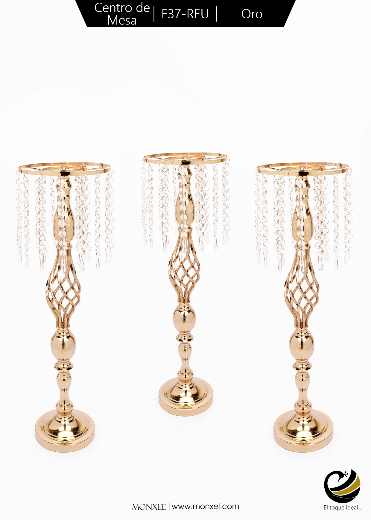 Centro de Mesa F37-REU Oro (Acero Inoxidable)