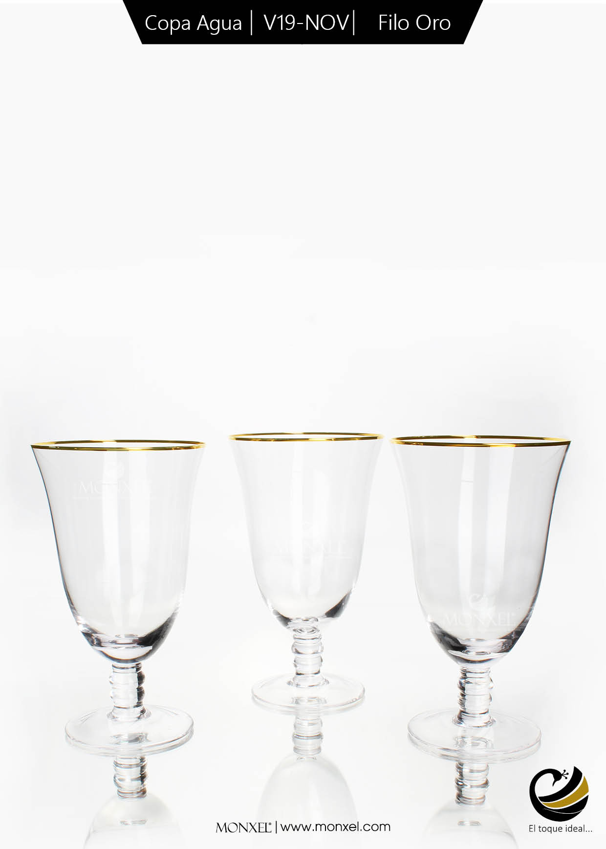 Copas Agua V19-NOV Filo Oro (Cristal)