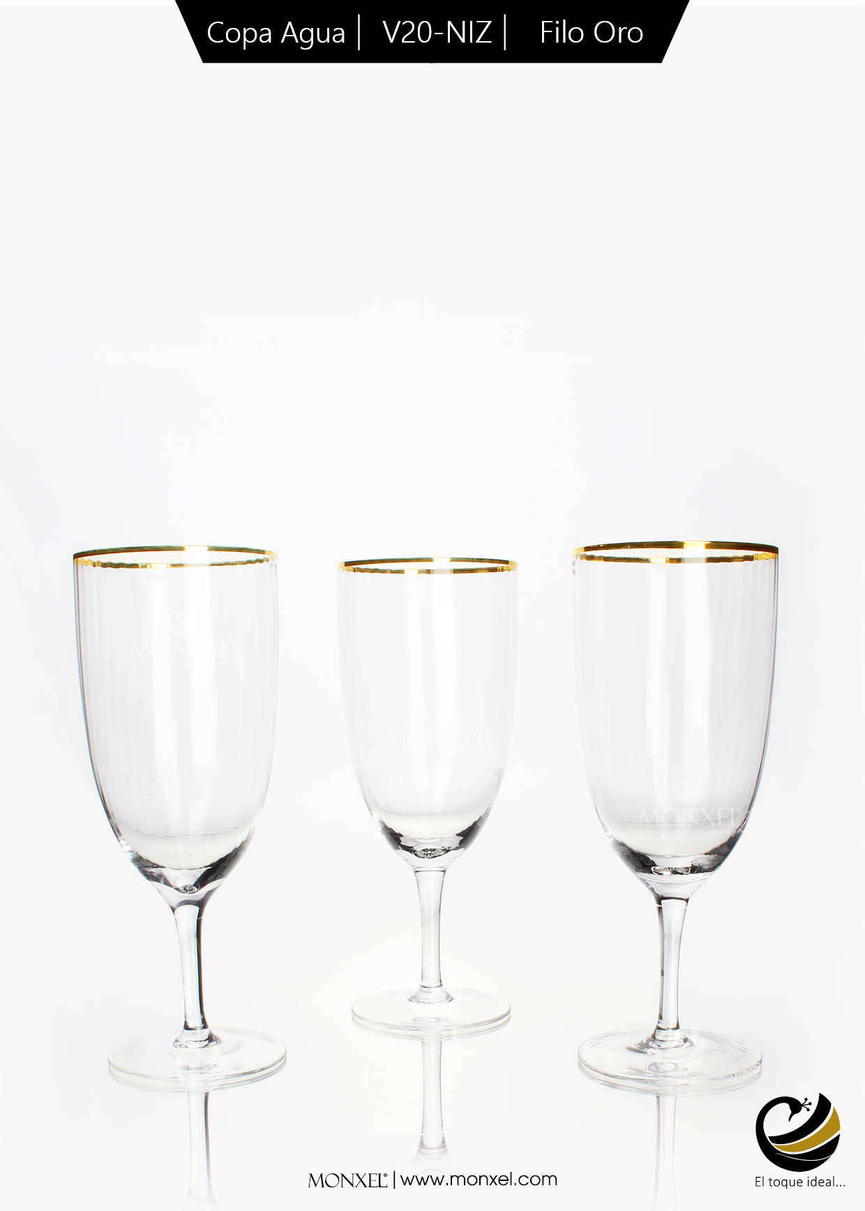Copas Agua V20-NIZ Filo Oro (Cristal)