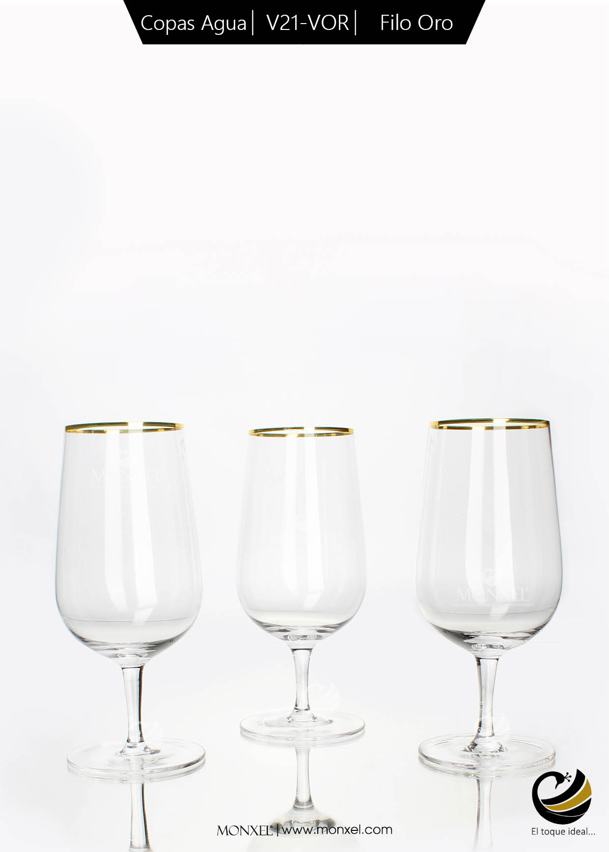 Copas Agua V21-VOR Filo Oro (Cristal)
