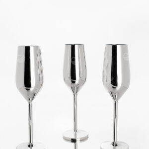 Copas Champagne V28-YAK Plata (Acero Inoxidable)