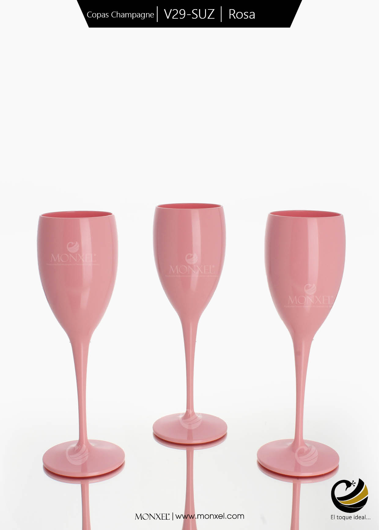 Copas Champagne V29-SUZ Rosa (Acrílico)