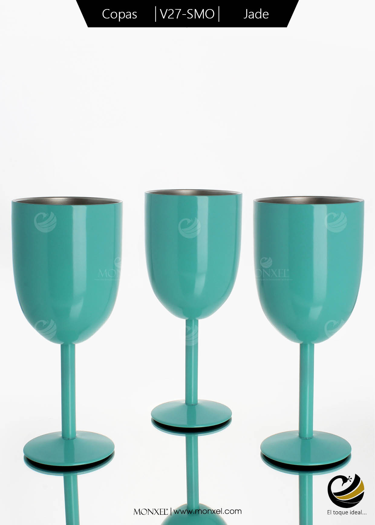 Copas Vino V27-SMO Jade (Acero Inoxidable)