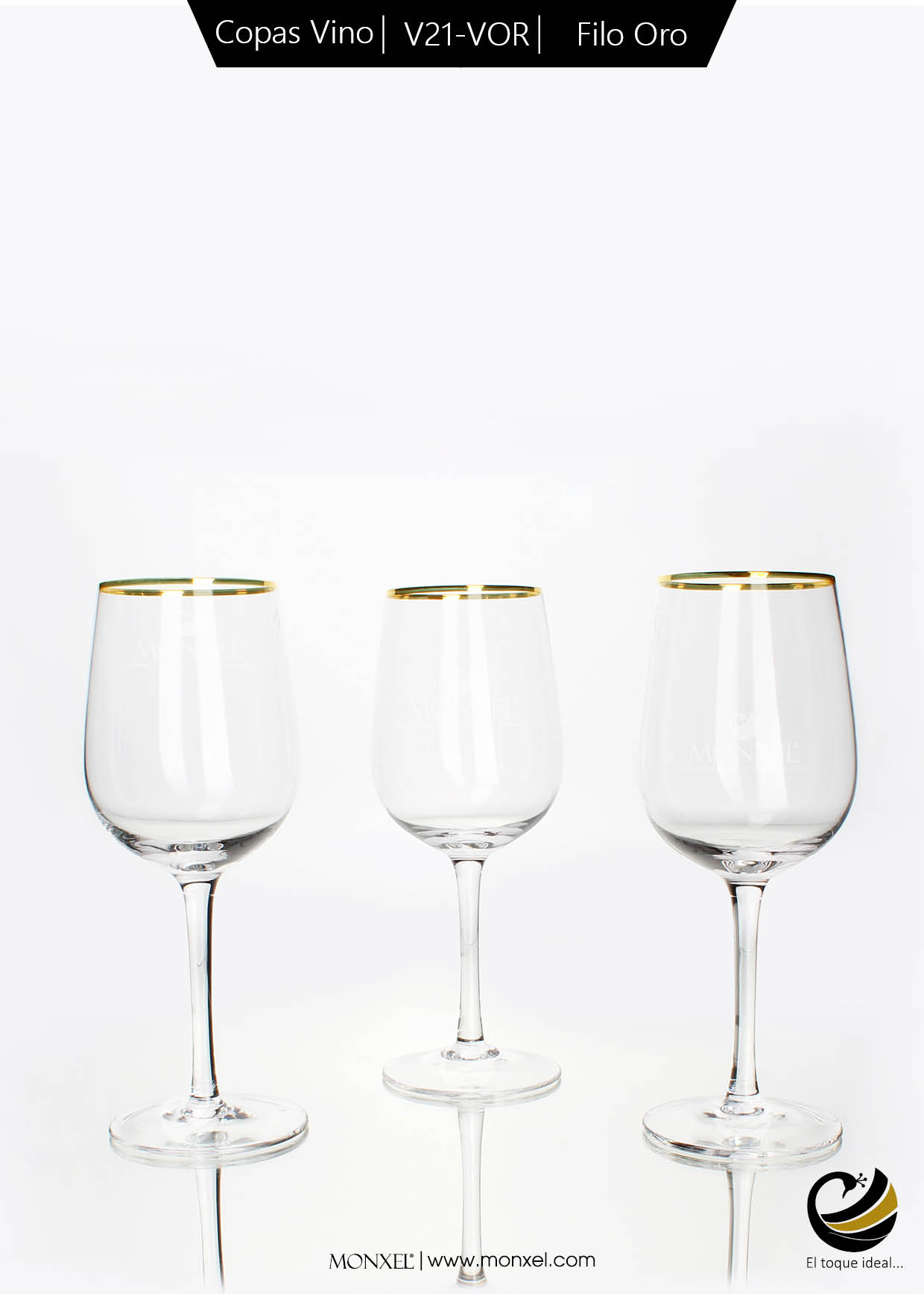 Copas Vino V21-VOR Filo Oro (Cristal)