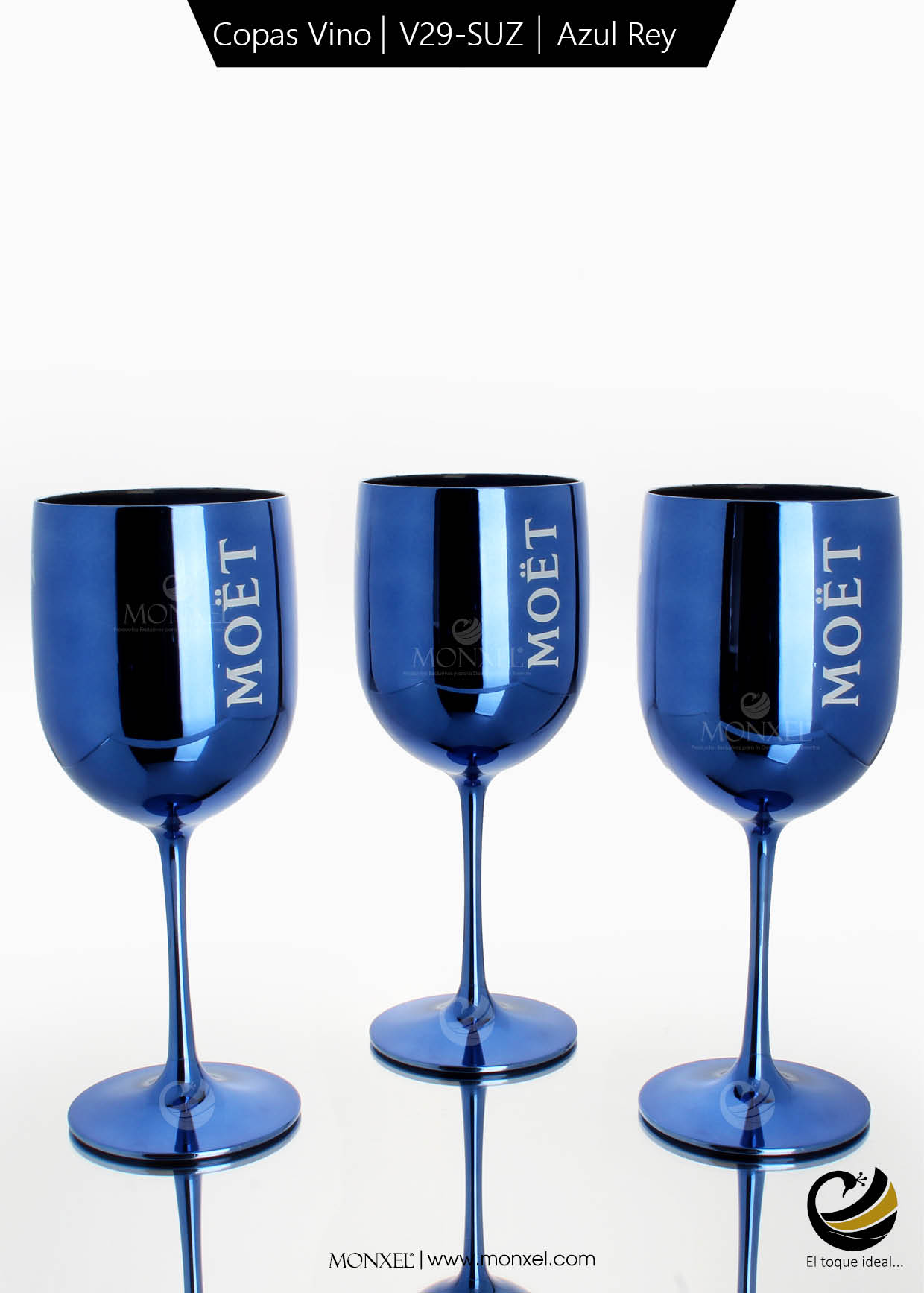 Copas Vino V29-SUZ Azul Rey (Acrílico)