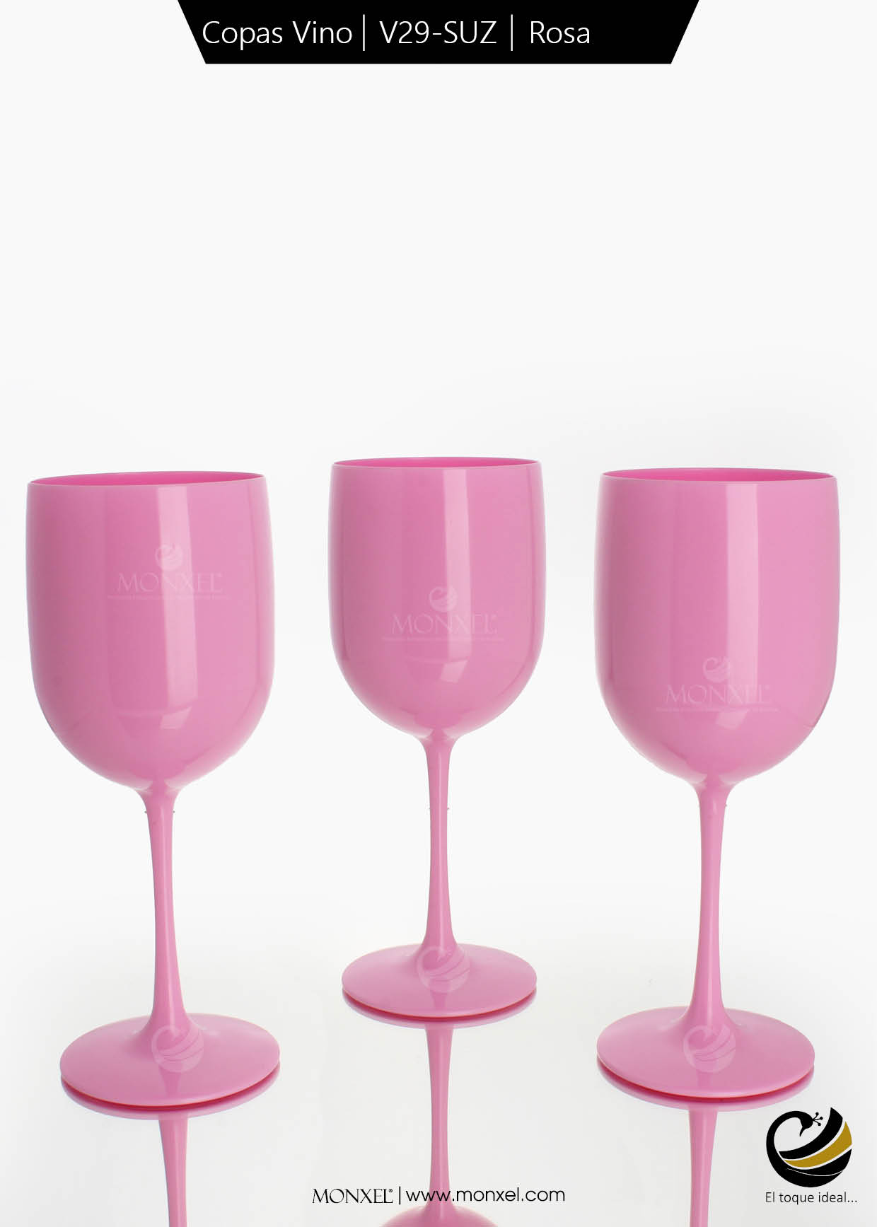 Copas Vino V29-SUZ Rosa (Acrílico)
