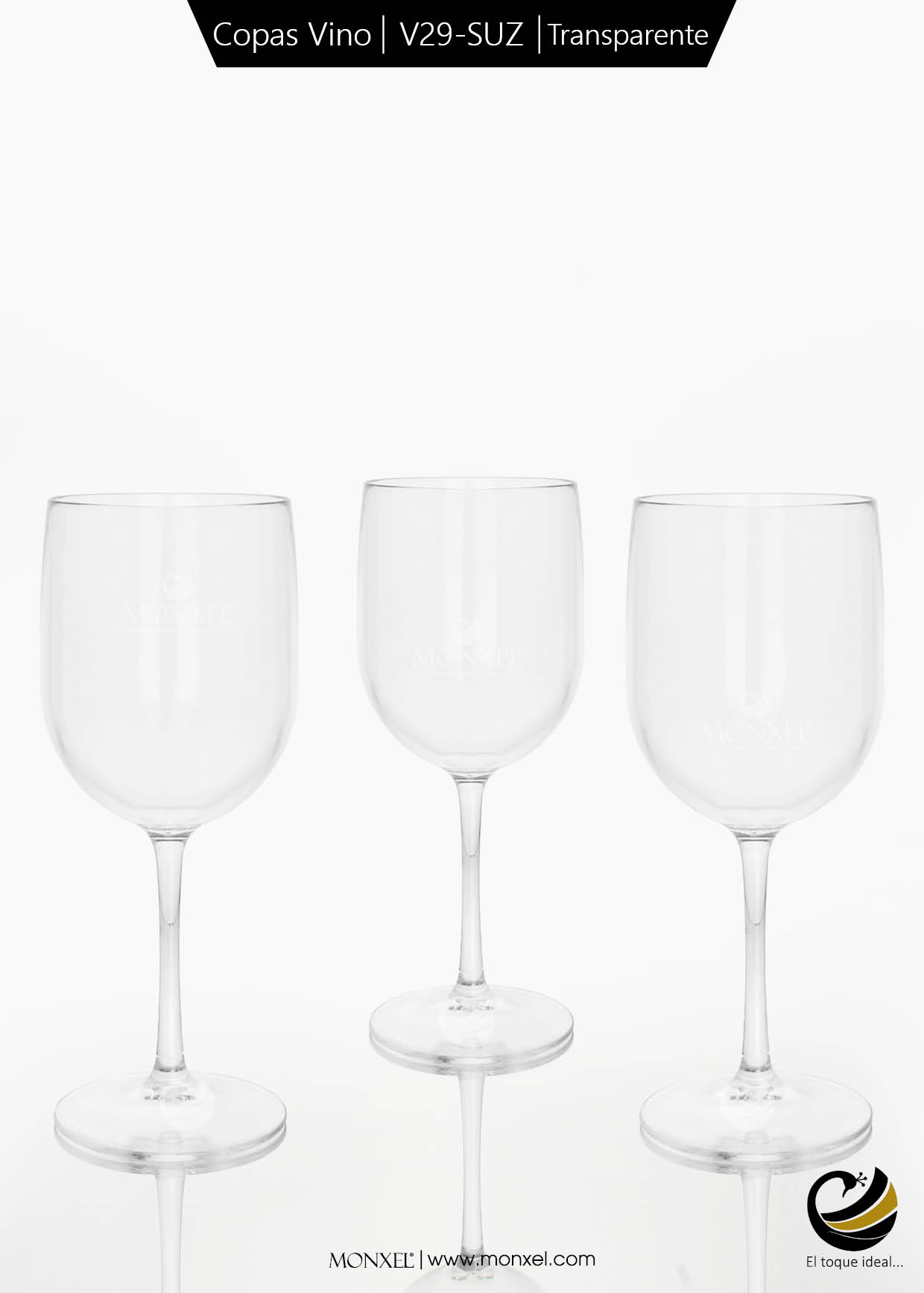 Copas Vino V29-SUZ Transparente (Acrílico)