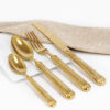 Cubiertos C10-FIX Oro Set 4pz (Acero Inoxidable)