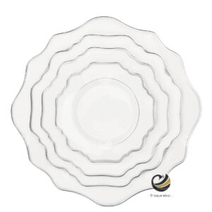 Vajilla D02-FLO Filo Plata (Porcelana)
