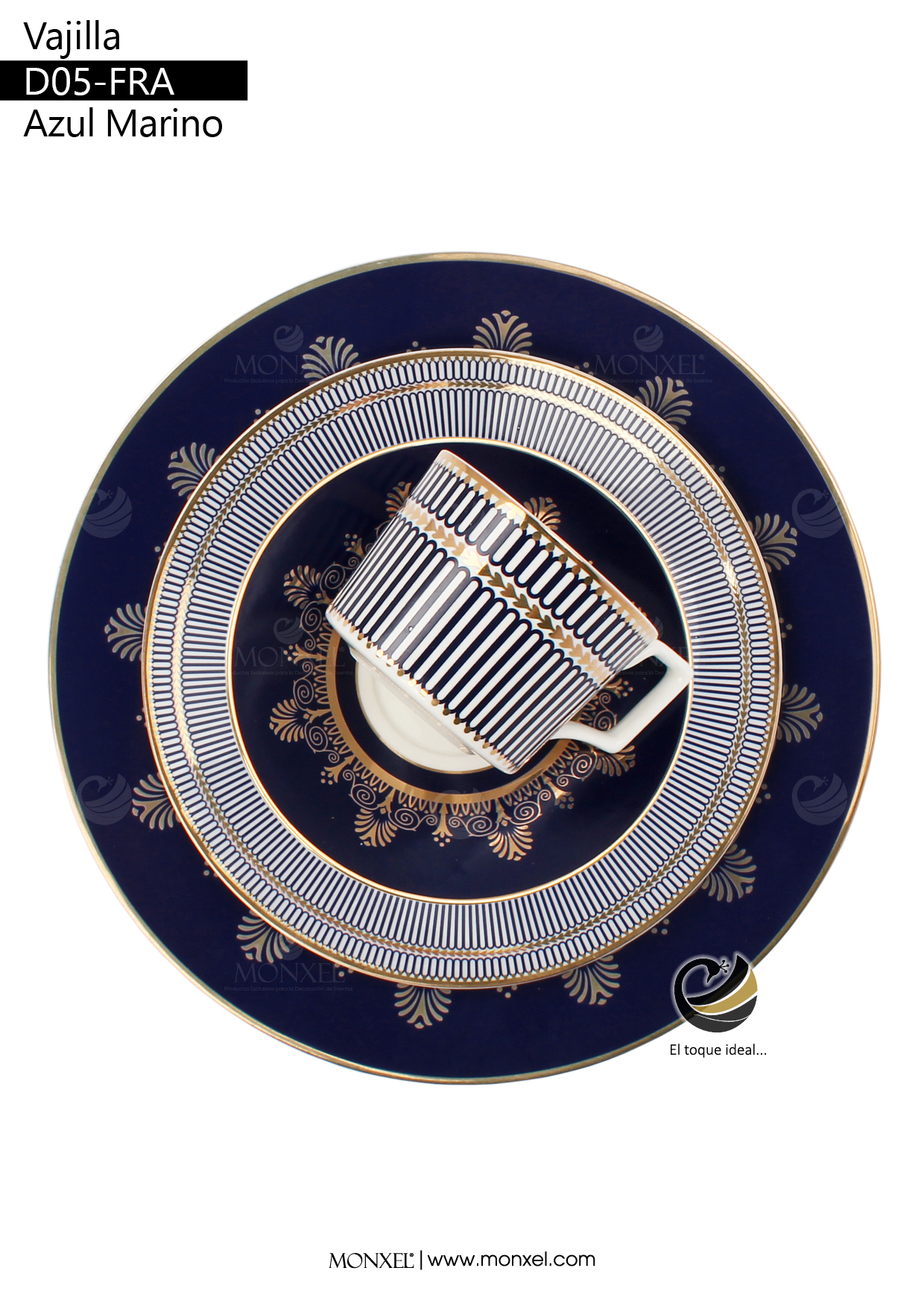 Vajilla D05-FRA Azul Marino (Porcelana)