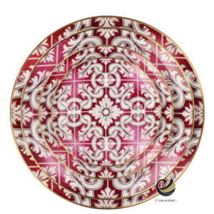 Vajilla D10-GRE Rojo (Porcelana)