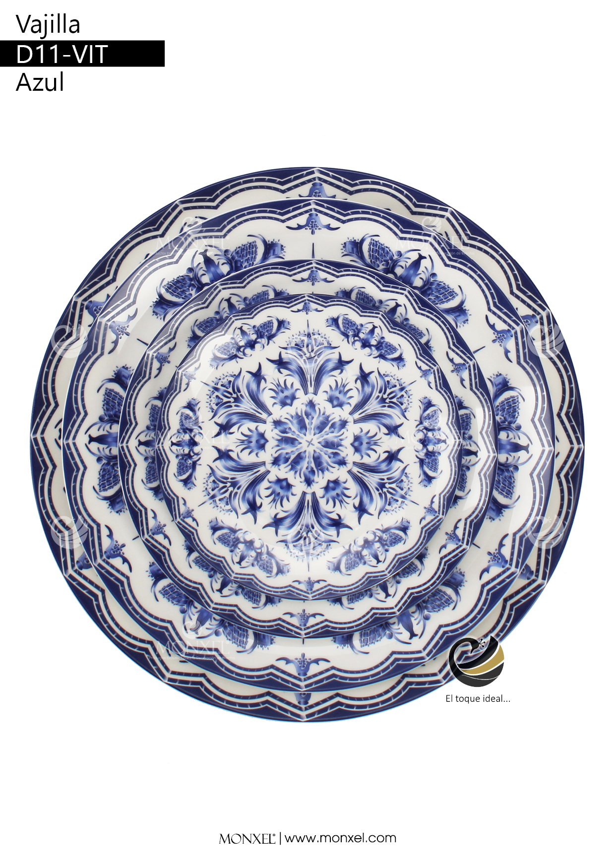 Vajilla D11-VIT Azul (Porcelana)
