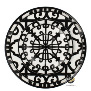 Vajilla D12-MUR Blanco/Negro (Porcelana)