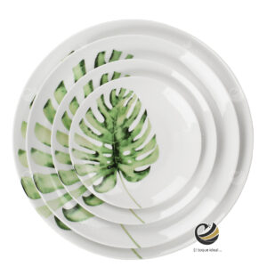 Vajilla D15-HOJ Verde (Porcelana)