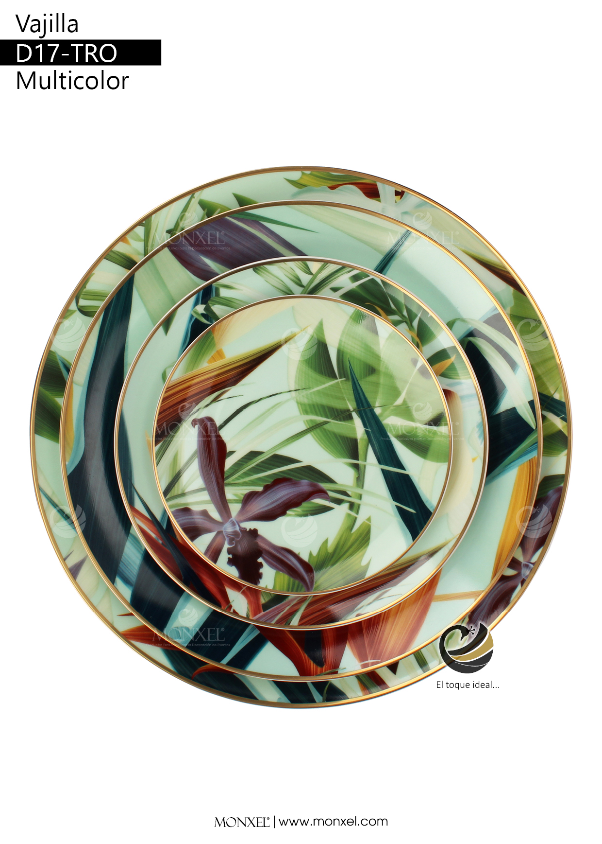Vajilla D17-TRO Multicolor (Porcelana)