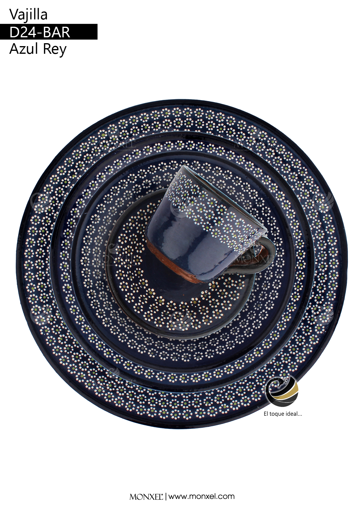 Vajilla D24-BAR Azul Rey (Barro)
