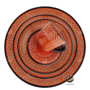 Vajilla D24-BAR Naranja (Barro)