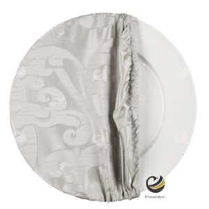 Funda Plato Base P148-VIC Plata 40 cm. (Textil)