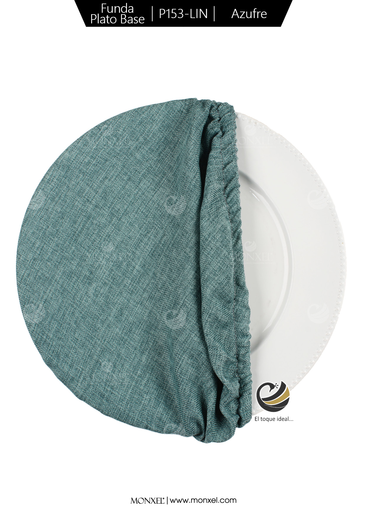 Funda Plato Base P153-LIN Azufre 40 cm. (Textil)