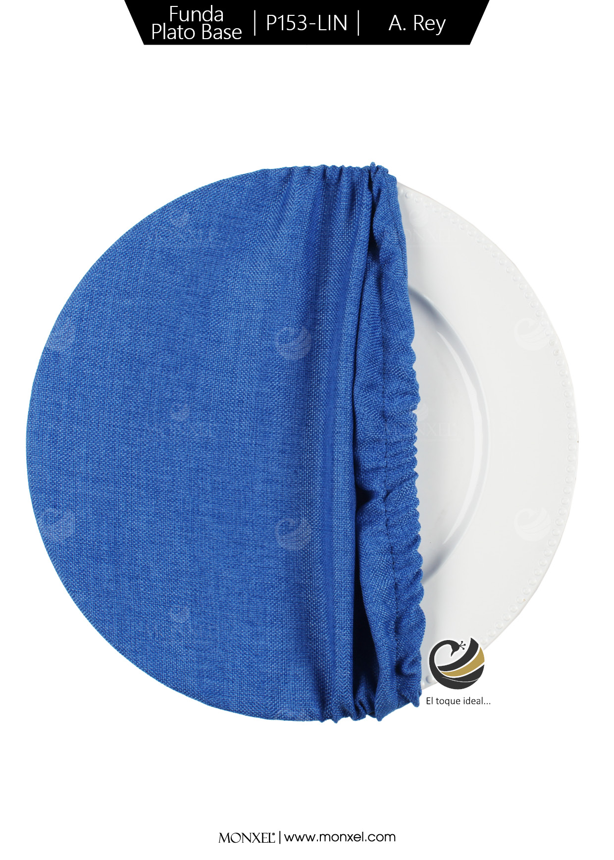 Funda Plato Base P153-LIN Azul Rey 40 cm. (Textil)