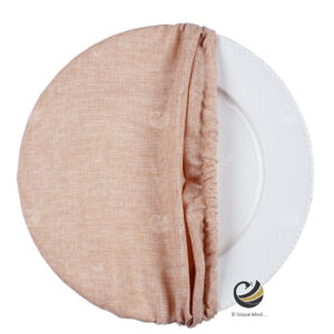 Funda Plato Base P153-LIN Durazno 40 cm. (Textil)