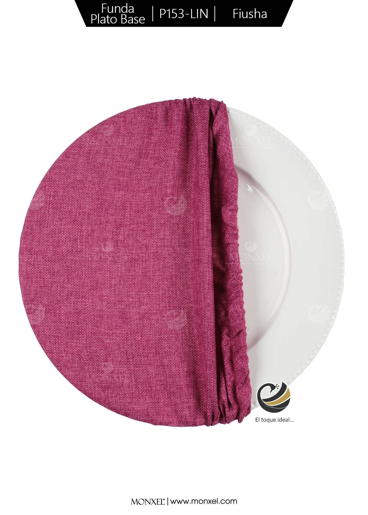 Funda Plato Base P153-LIN Fiusha 40 cm. (Textil)