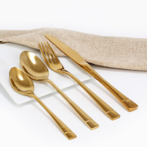 Cubiertos C26-WOG Oro Set 4pz (Acero Inoxidable)